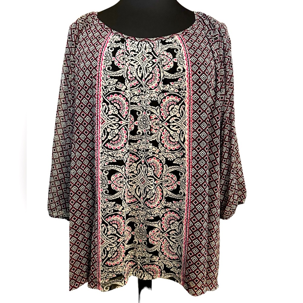 Plus Size 3X Apt.9 long cut out sleeves top - Picture 1 of 7